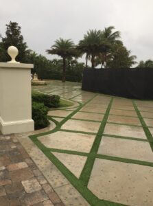 Driveway Rocksalt Stamp with Grass Chases 2