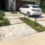 Driveway Rocksalt Stamp with Grass Chases